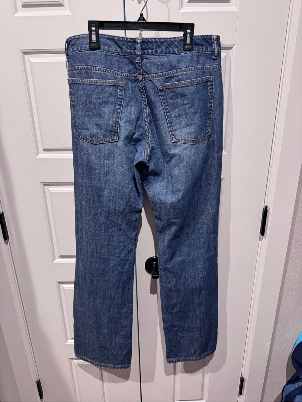 Banana Republic Women’s Size 8 Medium Wash 100% Cotton Straight Leg Jeans 32x31 - Picture 2 of 11